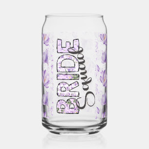 Brautjungfern lila Blumen Dosenglas