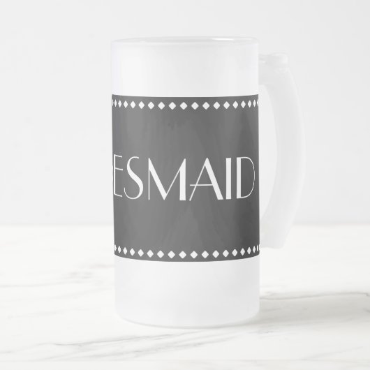 Brautjungfern-mattierte Tasse (VorderseiteRechts)