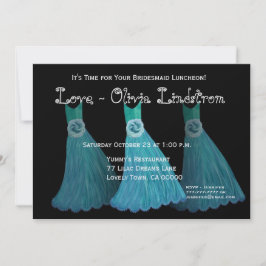 Brautjungfern-Mittagessen oder Brunch-blaue Einladung