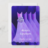 Brautjungfern-Mittagessen oder Brunch königliches Einladung (Rückseite)