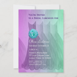 Brautjungfern-Mittagessen oder Brunch-lila Einladung