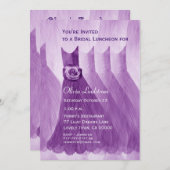 Brautjungfern-Mittagessen oder Brunch-lila Kleider Einladung (Vorne/Hinten)