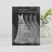 Brautjungfern-Mittagessen-oder Brunch-silbernes Einladung (Stehend Vorderseite)