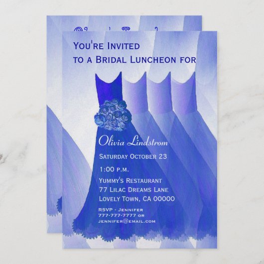 Brautjungfern-Mittagessen-oder Einladung (Vorne/Hinten)