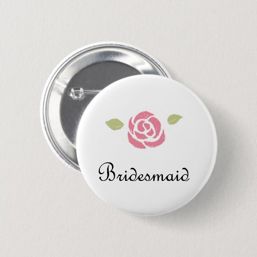 Brautjungfern-Rose Button (Vorne & Hinten)