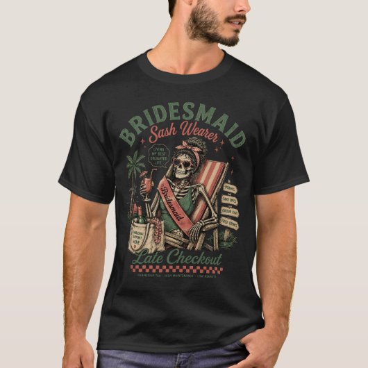 Brautjungfern-Schärpe-Trägerin T-Shirt (Vorderseite)