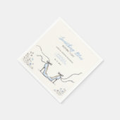 Brautjungfern Something Blue Brautparty Serviette (Ecke)