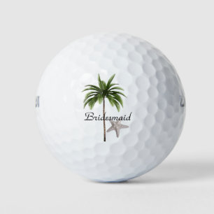 Brautjungfern-Strand-Palme-Hochzeits-Golfbälle Golfball