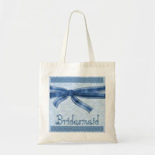 Brautjungfern-Tasche - blauer gestreifter Bogen Tragetasche