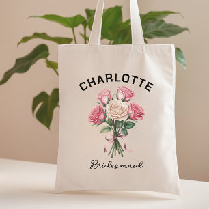 Brautjungfern-Tasche mit maßgeschneiderten Rosen f Tragetasche