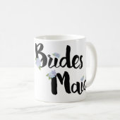 Brautjungfern-Tasse - lila Hydrangeas Kaffeetasse (VorderseiteRechts)