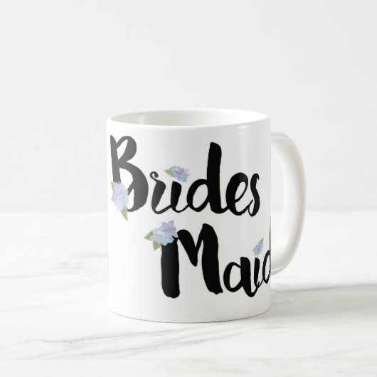 Brautjungfern-Tasse - lila Hydrangeas Kaffeetasse (VorderseiteRechts)