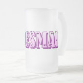 Brautjungfern-Tasse Mattglas Bierglas (VorderseiteRechts)