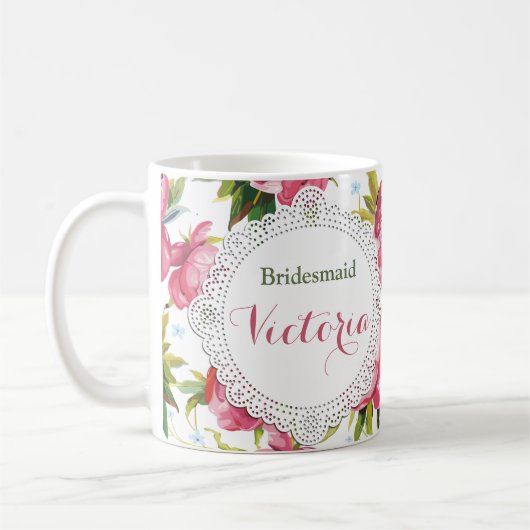 Brautjungfern-Tasse, Trauzeugingeschenk, Wedding Kaffeetasse (Links)