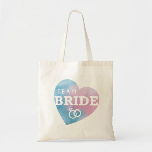 Brautjungfern-Team Braut Herz-Tasche Blau Artikel Tragetasche