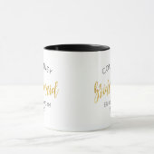 Brautjungfern-Trauzeugin IMITAT-GOLDGlitzer Tasse (Zentrum)