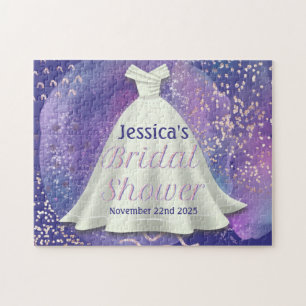 Brautjungfernparty-Brautkleid Lila & Roségold Glam Puzzle