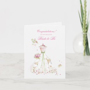 Brautjungfernparty Hochzeitskleid Herzlichen Glück Karte