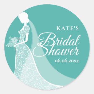 Brautjungfernparty-Spitze-Hochzeitskleid-Geschenk Runder Aufkleber