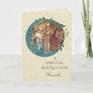 Brautjungfernparty-Spitzen-Spiritueller Blumenstra Dankeskarte