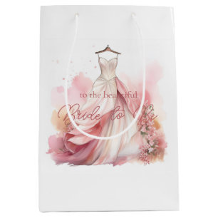 Brautjungfernparty weißes Hochzeitskleid  Mittlere Geschenktüte