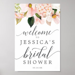 Brautjungfernparty-Willkommensschild 'Blush Hydran Poster