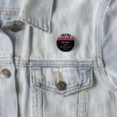 BrautjungferSchwarz-weißer roter Zebra V7 Button (Beispiel)