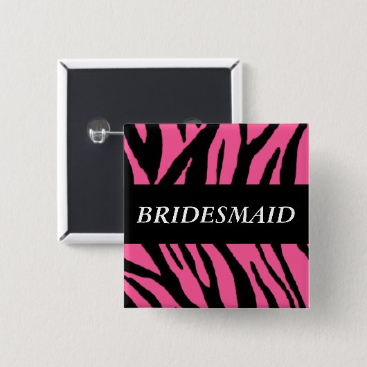 BrautjungferZebra Button (Vorne & Hinten)