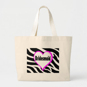 Brautjungferzebra-Streifen Jumbo Stoffbeutel