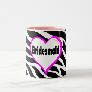 Brautjungferzebra-Streifen Zweifarbige Tasse