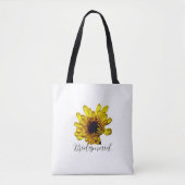 Brautjungfrau Golden Yellow Floral Custom Wedding Tasche (Vorderseite)