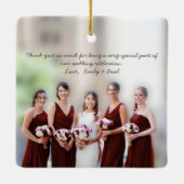 Brautjungfrau Hochzeitskleid Rosa Damaske Keramikornament (Rückseite)