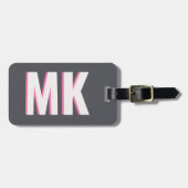 Brautjungfrau in Weiß und Rosa Gepäckanhänger (Vorderseite horizontal)