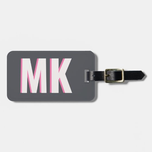 Brautjungfrau in Weiß und Rosa Gepäckanhänger (Vorderseite horizontal)