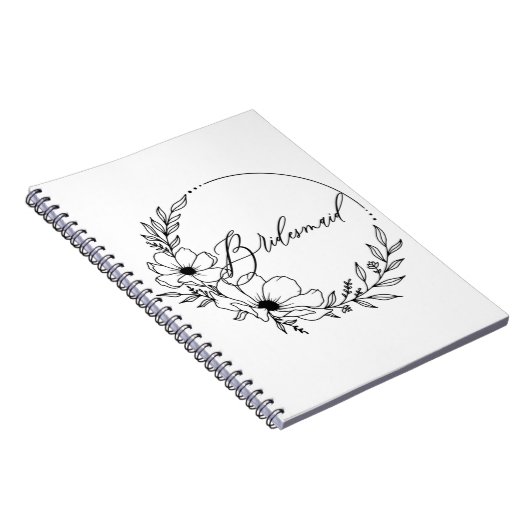 Brautjungfrau Notizblock (Rechte Seite)