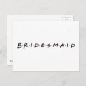 Brautjungfrau Postkarte (Vorne/Hinten)