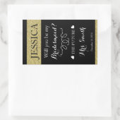 Brautjungfrau Rechteckiger Aufkleber (Tasche)