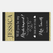 Brautjungfrau Rechteckiger Aufkleber (Vorderseite)