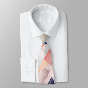 Brautjunggesellen Moderne Farbblock Roségold, Navy Krawatte