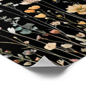 Brautjunggesellinnenabschied mit schwarzen Wildblu Poster (Ecke)
