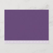 Brautkarte Save the Date Lila Ankündigungspostkarte (Rückseite)