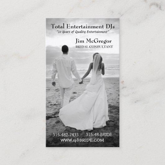 Brautkarte Visitenkarte (Vorderseite)