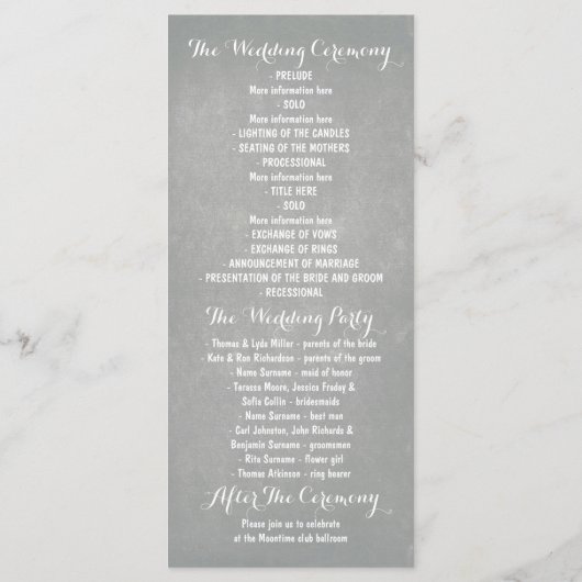 Brautkartentouren Programm (Rückseite)