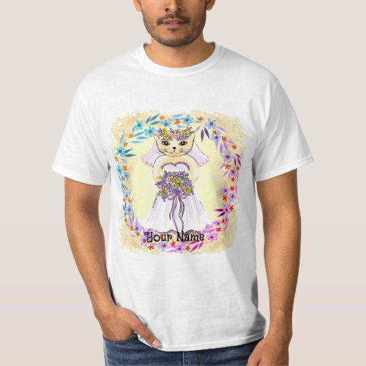 Brautkatze T-Shirt (Vorderseite)