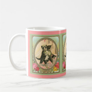 Brautkatze und Bräutigam Hochzeitstag Kaffeetasse