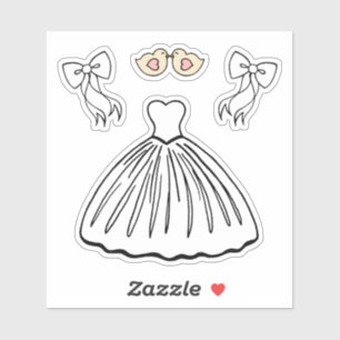 Brautkleid-Aufkleber  Aufkleber