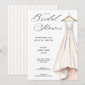 Brautkleid-Brautabschiedseinladung Einladung (Vorne/Hinten)