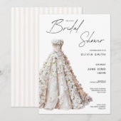 Brautkleid Brautparty Einladung (Vorne/Hinten)