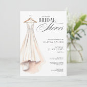 Brautkleid Brautparty Einladung (Stehend Vorderseite)
