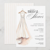 Brautkleid Brautparty Einladung (Vorne/Hinten)